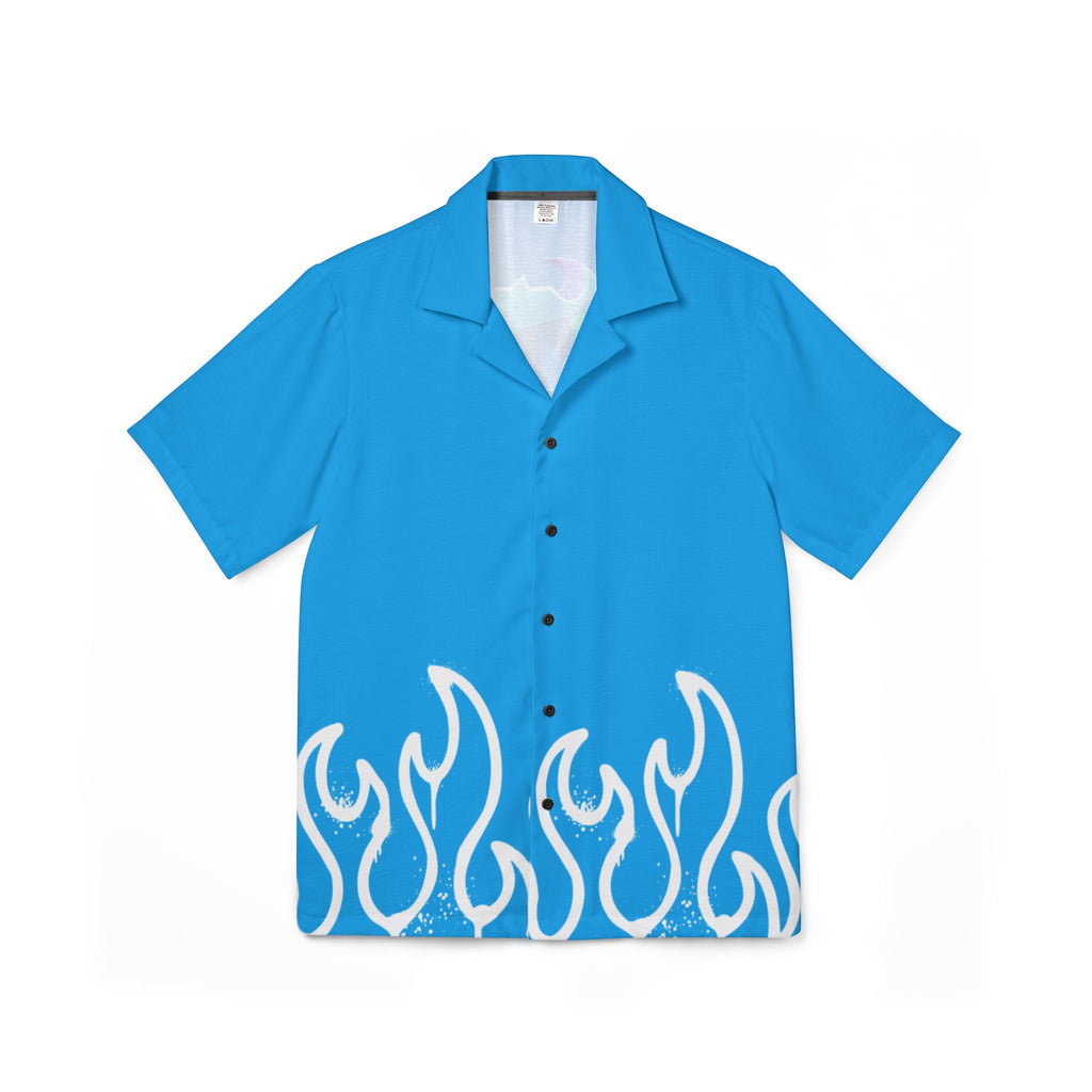 RIVALS INSPIRED HUMAN TORCH BLUE Flame Hawaiian Shirt