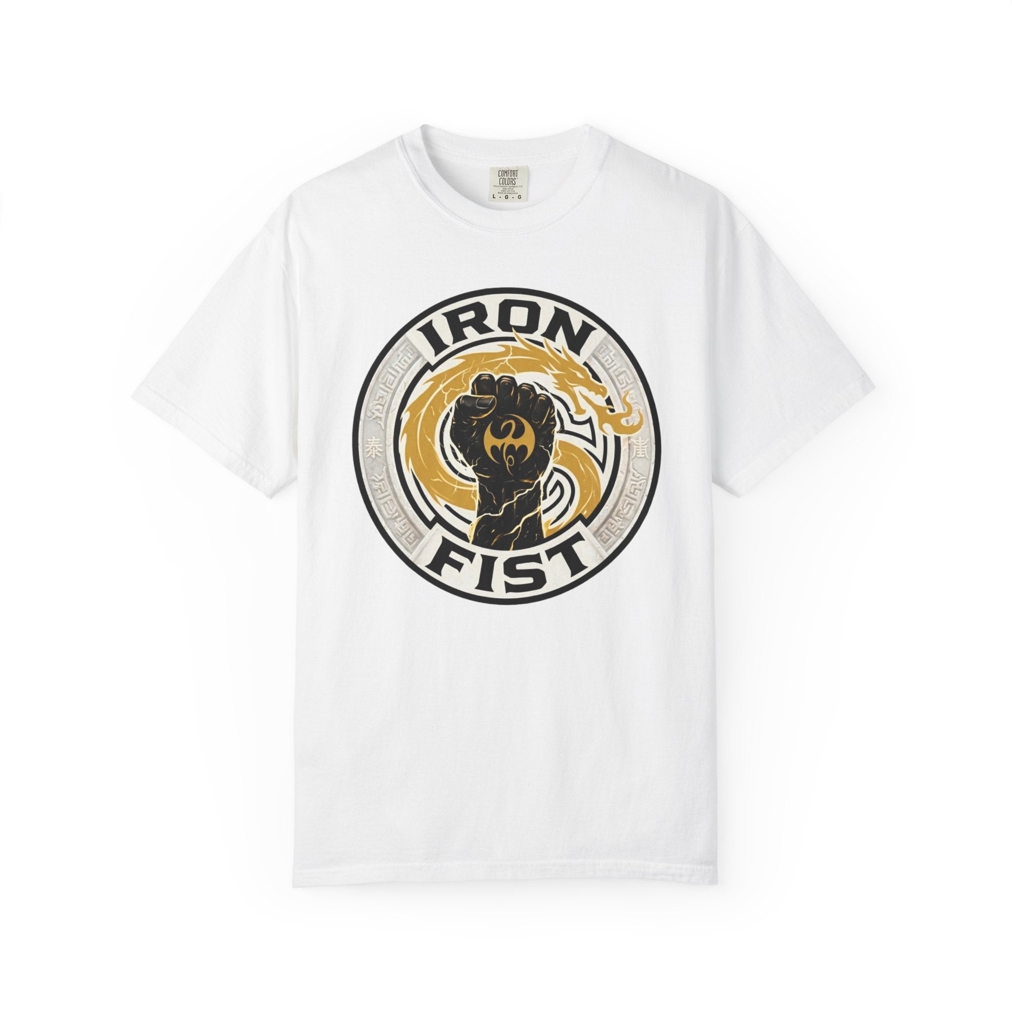 Iron Fist Graphic T-Shirt — Vintage Martial Arts Logo Tee