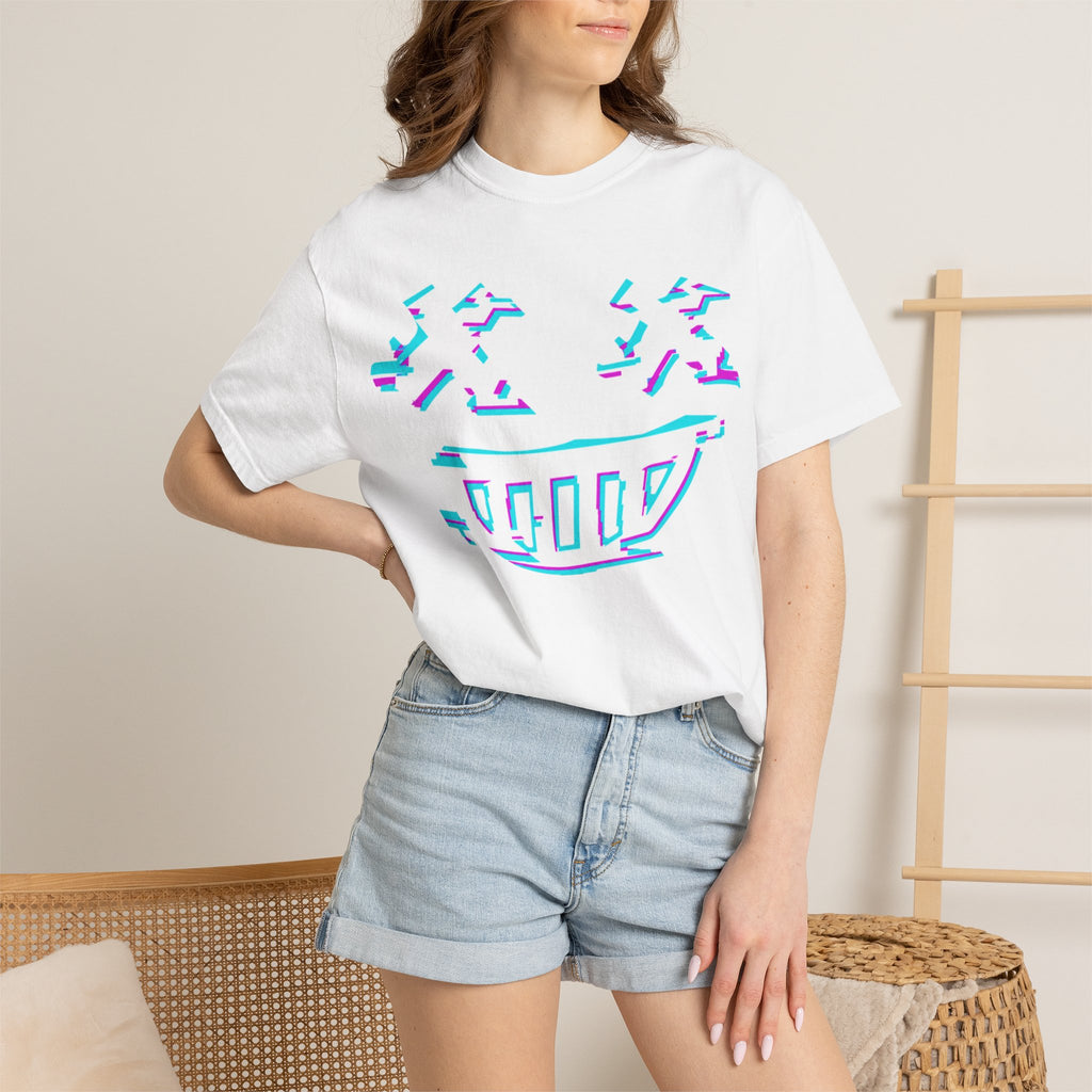 Rivals Inspired Squirrel Girl Cyber Hacker ESU Glitch Smile T-Shirt — Retro Vaporwave Graphic Tee