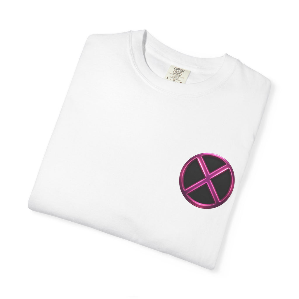 X-MEN GAMBIT Fleur-de-Lis Crest T-Shirt — Black Emblem Chest & Back Graphic