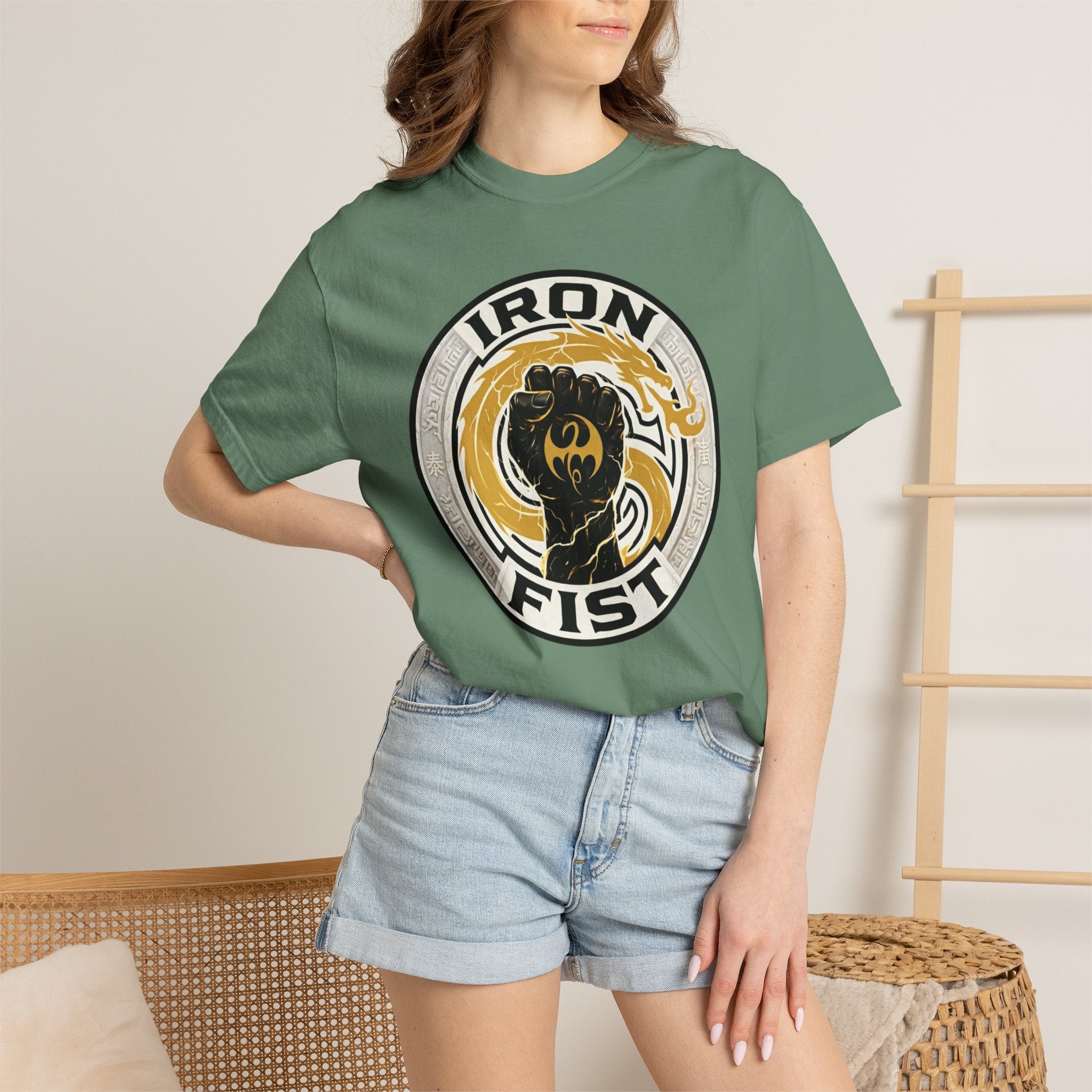 Iron Fist Graphic T-Shirt — Vintage Martial Arts Logo Tee