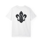 X-MEN GAMBIT Fleur-de-Lis Crest T-Shirt — Black Emblem Chest & Back Graphic
