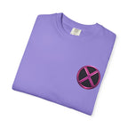 X-MEN GAMBIT Fleur-de-Lis Crest T-Shirt — Black Emblem Chest & Back Graphic