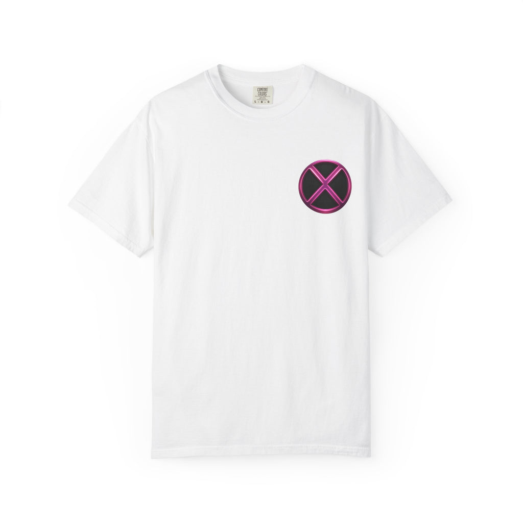 X-MEN GAMBIT Fleur-de-Lis Crest T-Shirt — Black Emblem Chest & Back Graphic