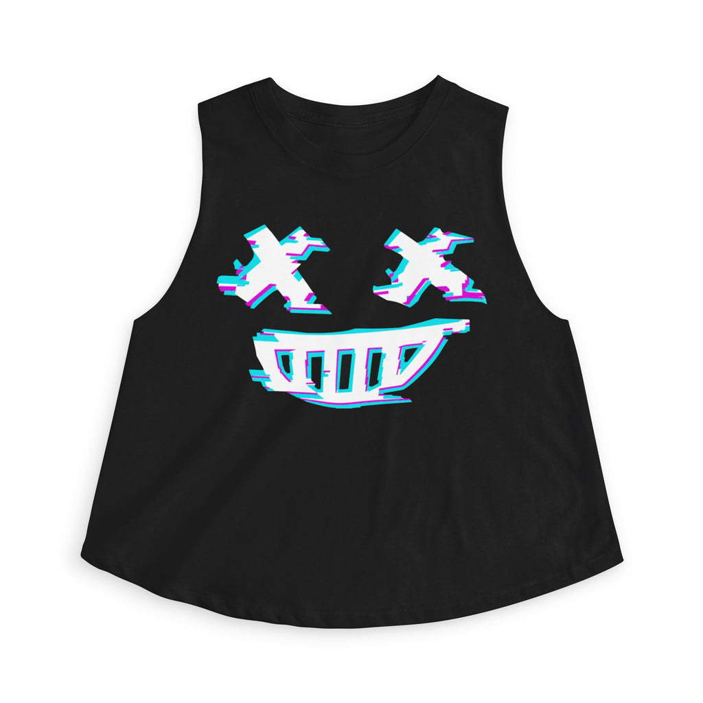 Rivals inspired Squirell Girl Cyber Hacker ESU Crop Top — Glitch Smile Graphic Women’s Cropped Tank