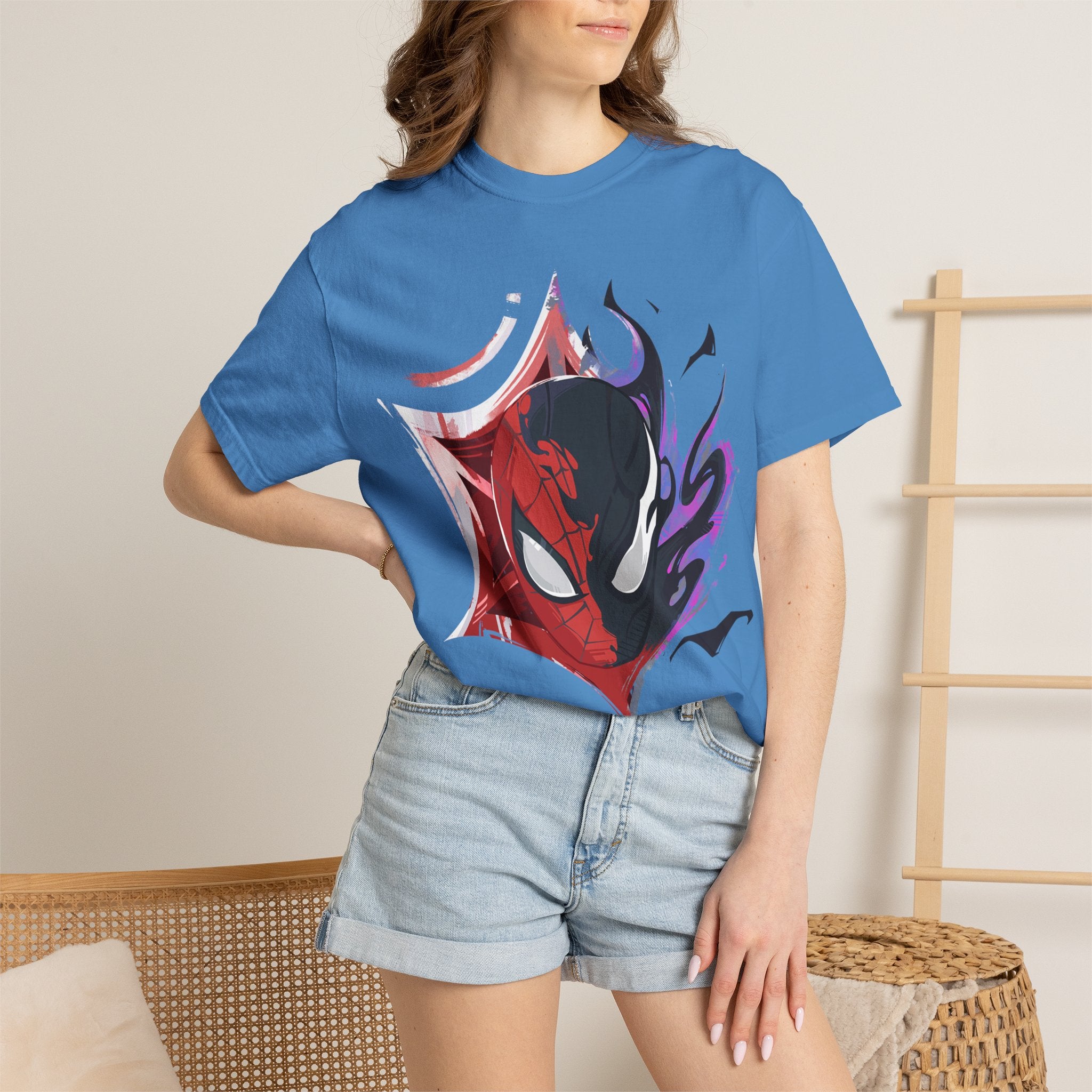 Spidey Light and Dark Split Face T-Shirt
