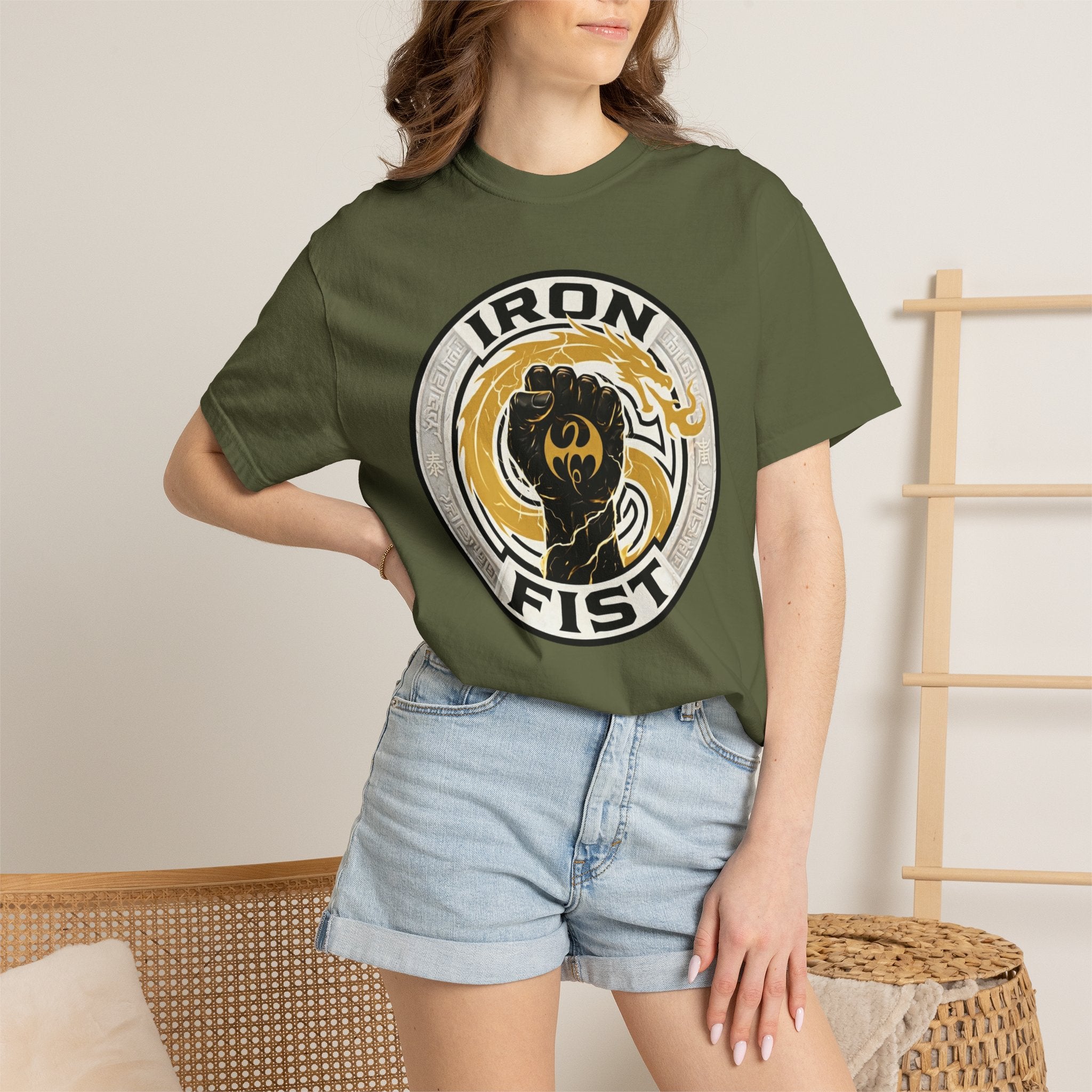Iron Fist Graphic T-Shirt — Vintage Martial Arts Logo Tee
