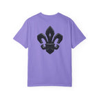 X-MEN GAMBIT Fleur-de-Lis Crest T-Shirt — Black Emblem Chest & Back Graphic