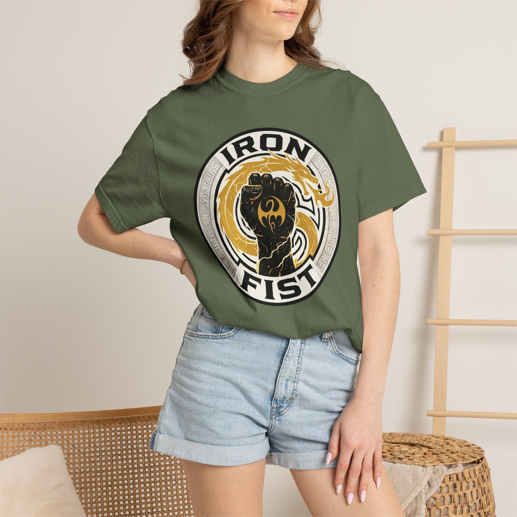 Iron Fist Graphic T-Shirt — Vintage Martial Arts Logo Tee