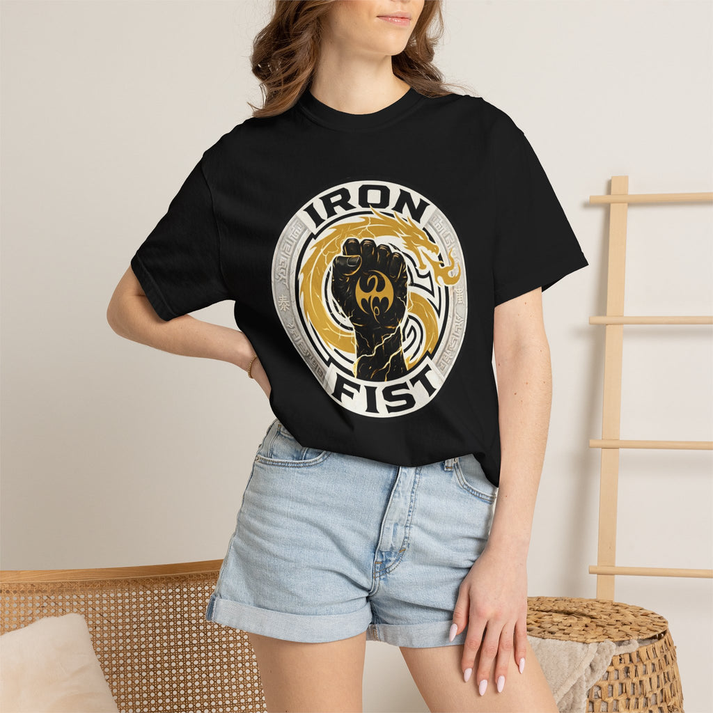 Iron Fist Graphic T-Shirt — Vintage Martial Arts Logo Tee