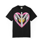 Magik Millenia Might Heart Sword Graphic T-Shirt — Pink Armor Heart Tee
